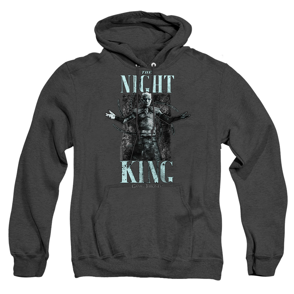 GOT101-AHH-6 Game of Thrones The Night King Adult Heather Hoodie, Black - 3X