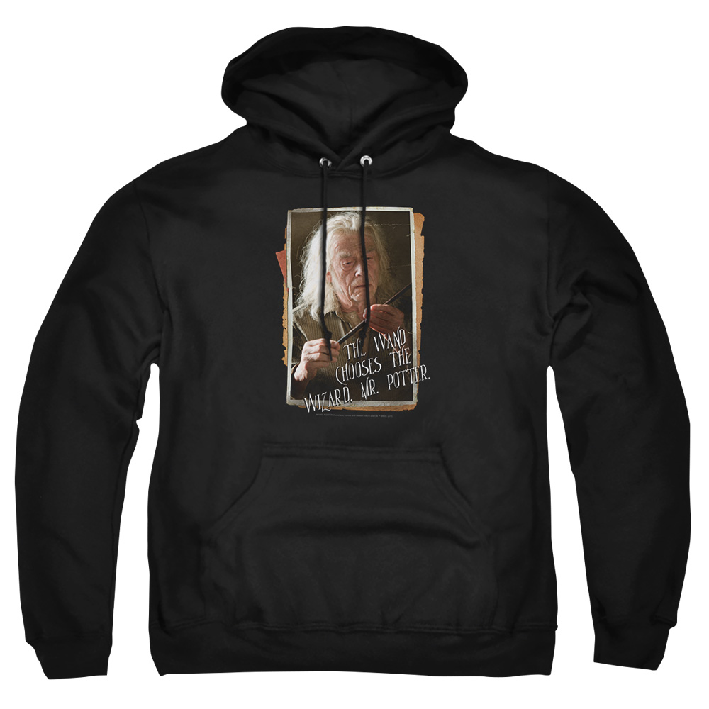 HP8029-AFTH-7 Harry Potter Olivander Adult Pullover Hoodie, Black - 4X