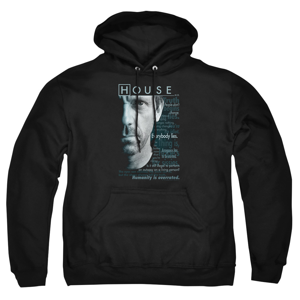 NBC512-AFTH-7 House Houseisms Adult Pullover Hoodie, Black - 4X