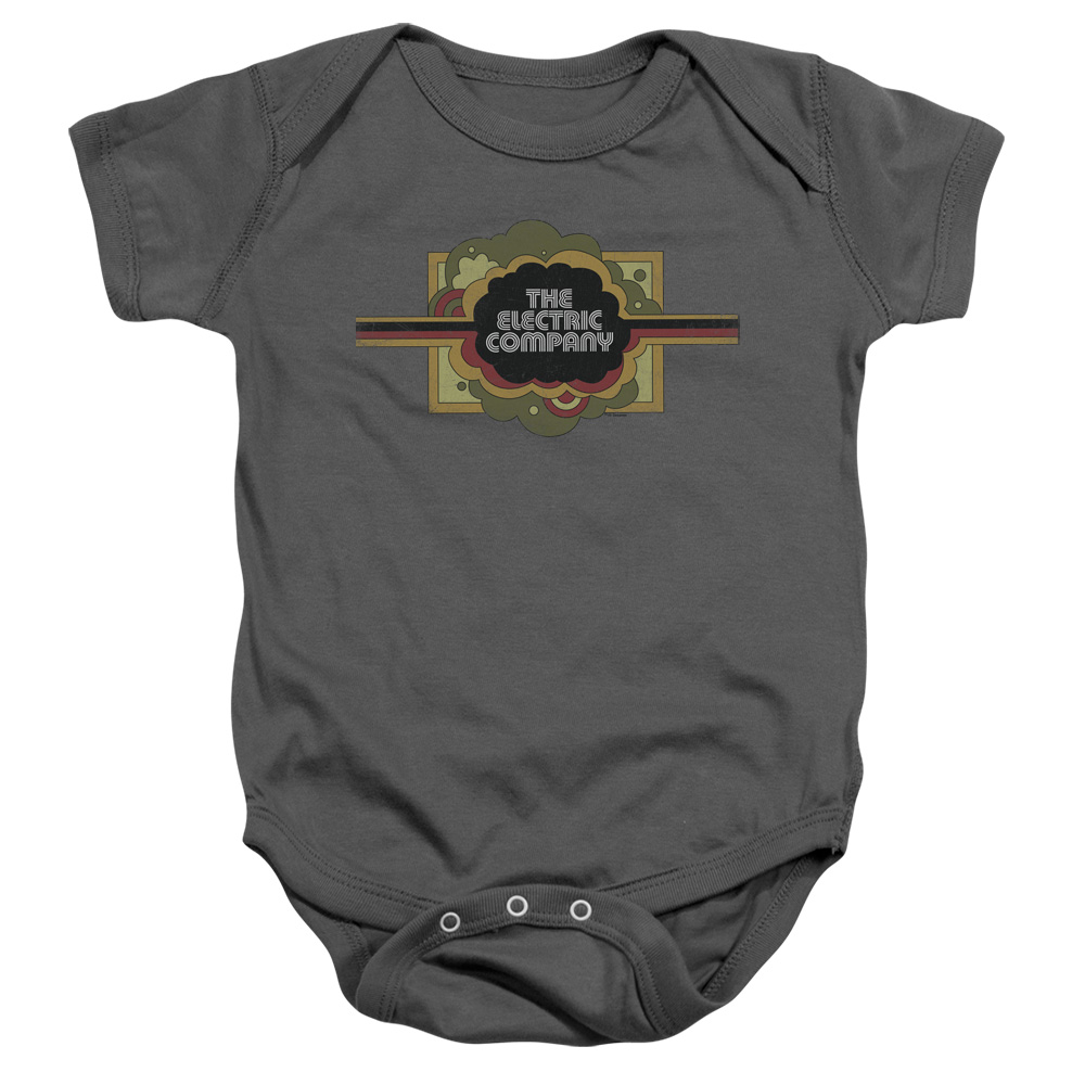 ELC100-SS-2 Electric Company Logo Infant Snapsuit, Charcoal - Medium - 12 Month