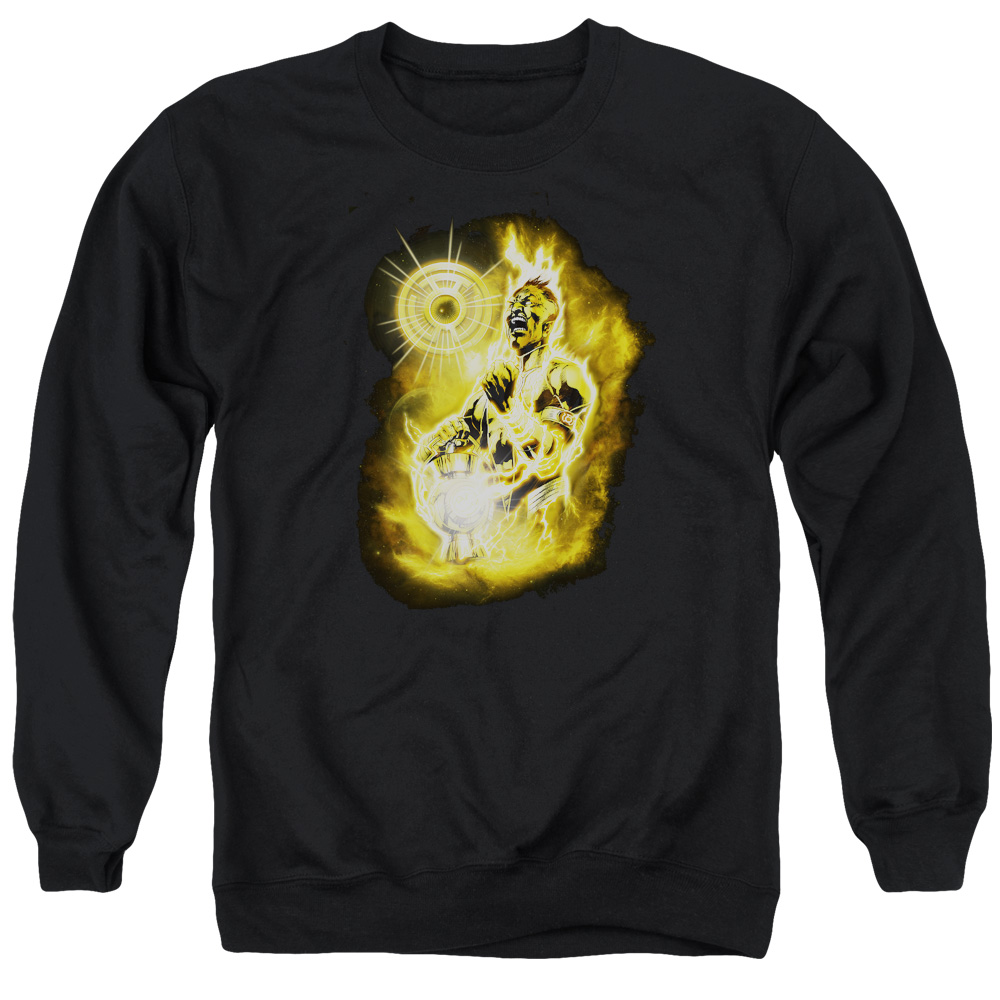 GL307-AS-2 Green Lantern Sinestro Nebula Adult Crewneck Sweatshirt, Black - Medium