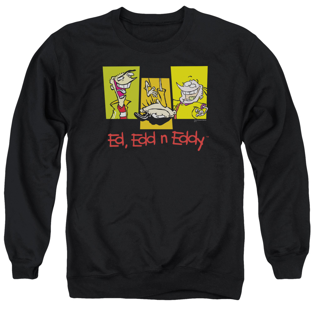CN127-AS-2 ED Edd Eddy 3 EDS Adult Crewneck Sweatshirt, Black - Medium