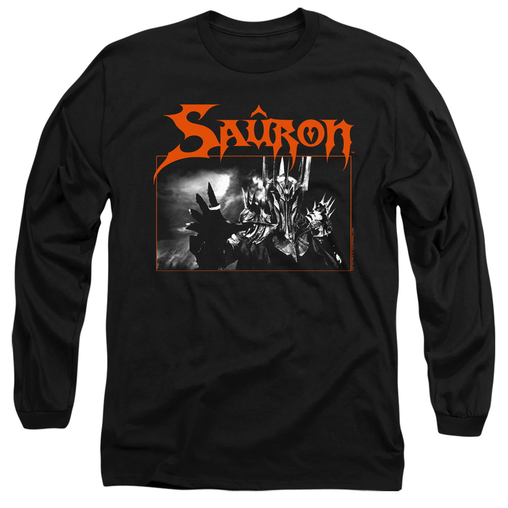 LOR1152-AL-6 Lord of The Rings Sauron Adult Long Sleeve T-Shirt, Black - 3X