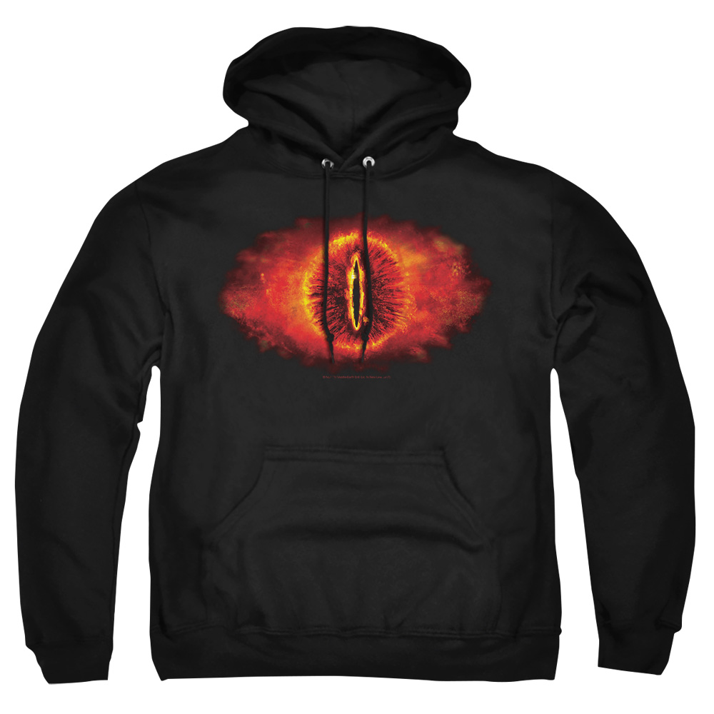 LOR1002-AFTH-8 Lord of The Rings Eye of Sauron Adult Pullover Hoodie, Black - 5X