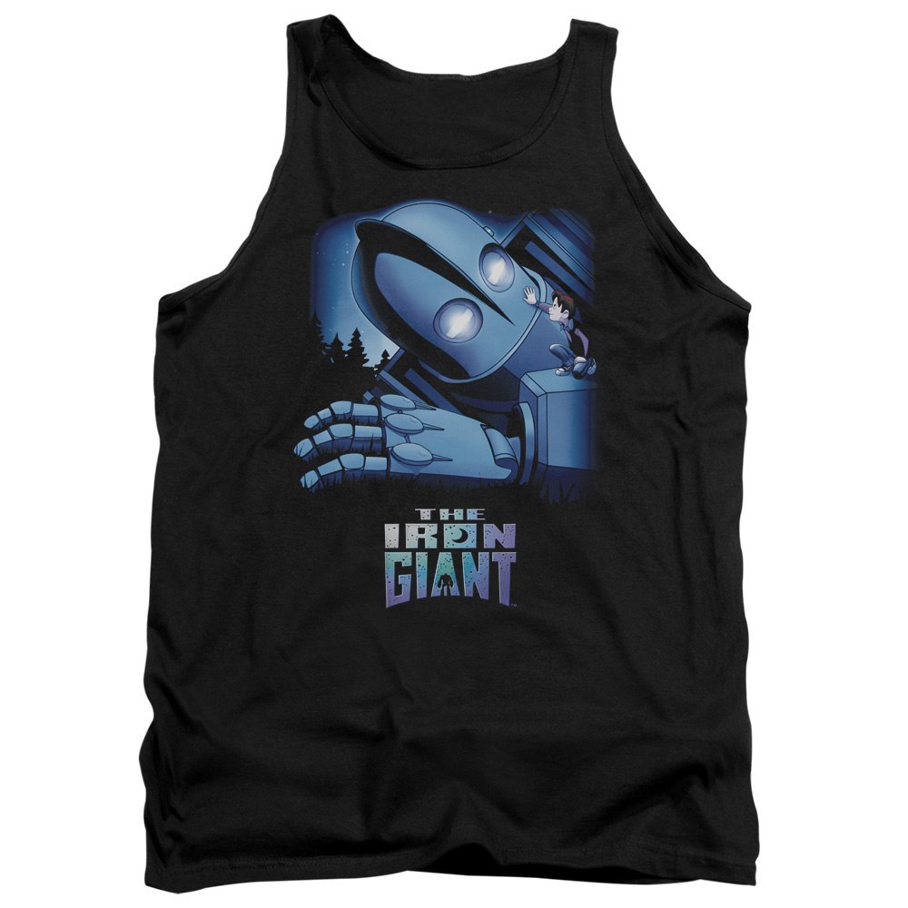 WBM439-TK-2 Iron Giant & Hogarth Adult Tank Top, Black - Medium