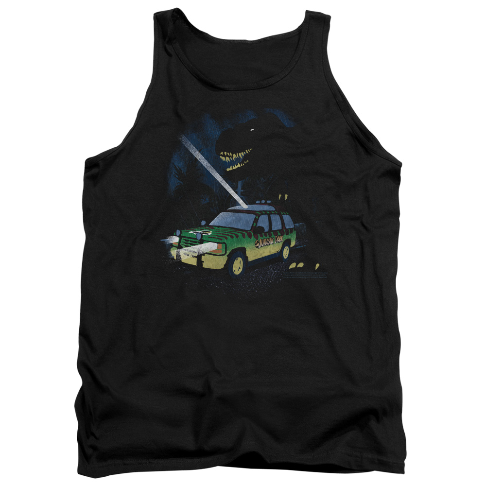 UNI915-TK-2 Jurassic Park Turn It Off Adult Tank Top, Black - Medium