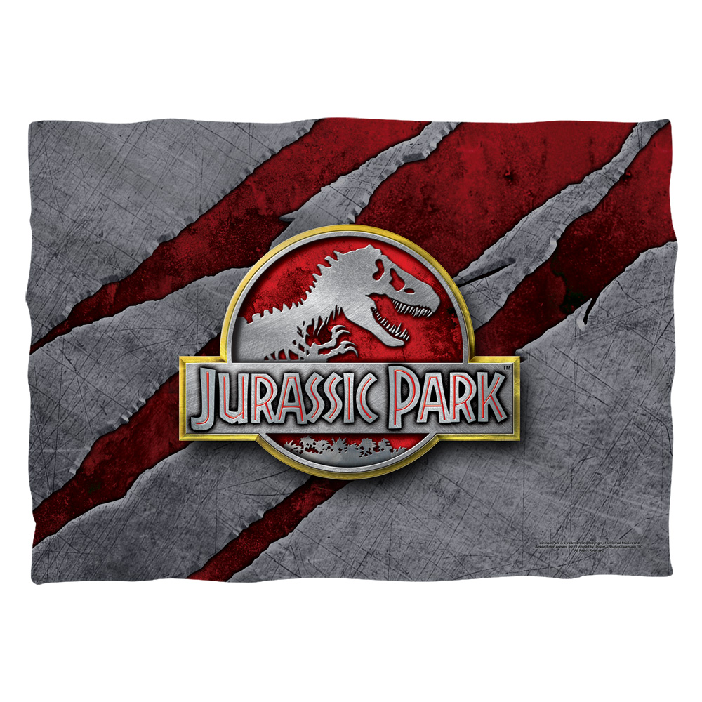 UNI919-PLO1-0 20 x 28 in. Jurassic Park Slash Logo Pillow Case, White
