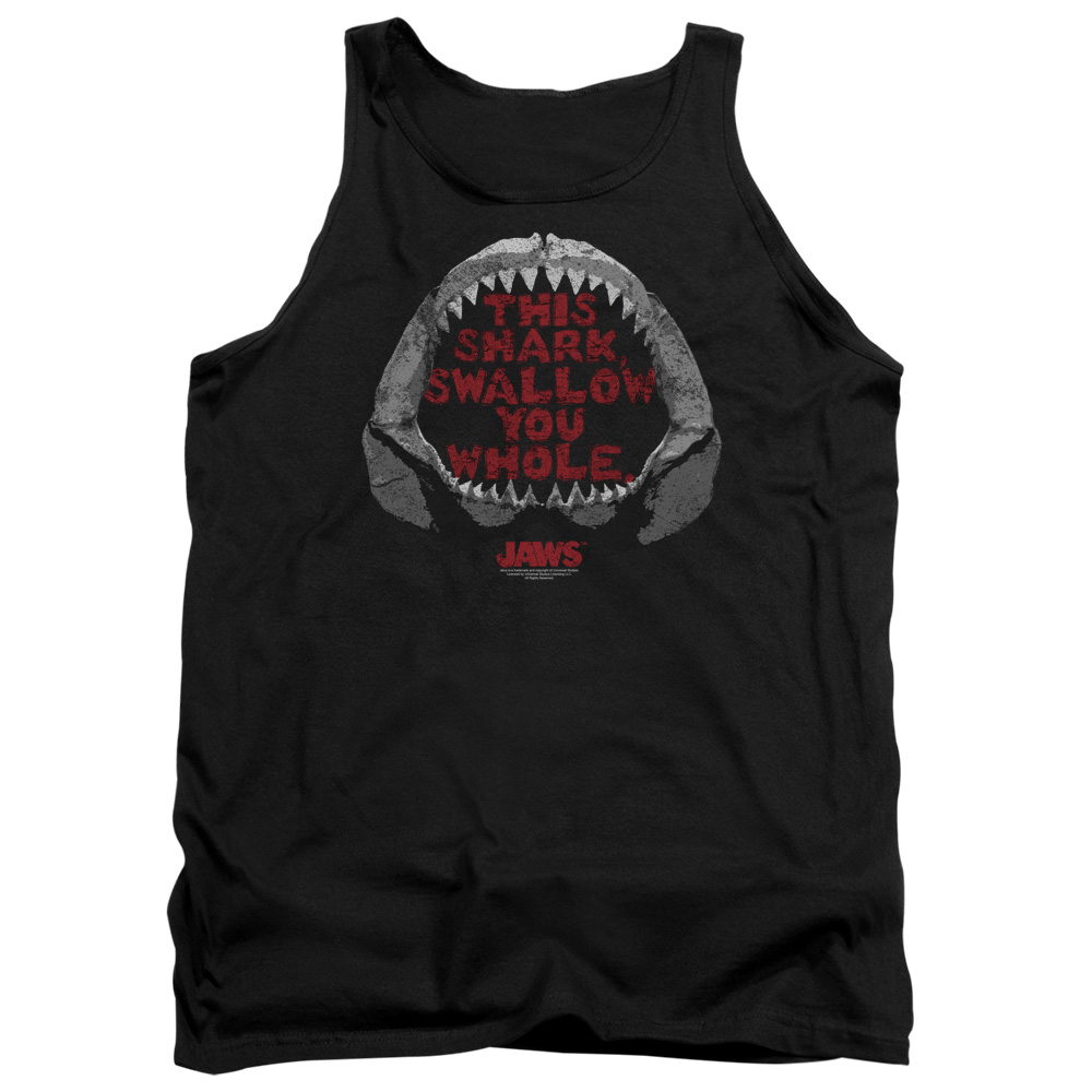 UNI414-TK-2 Jaws This Shark Adult Tank Top, Black - Medium
