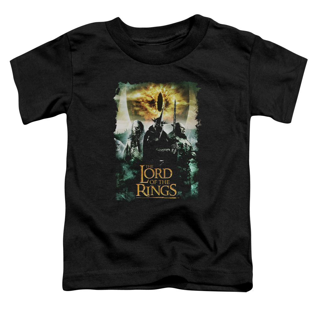 LOR1042-KT-1 Lord of The Rings Villain Group Toddler Short Sleeve T-Shirt, Black - Large 4T