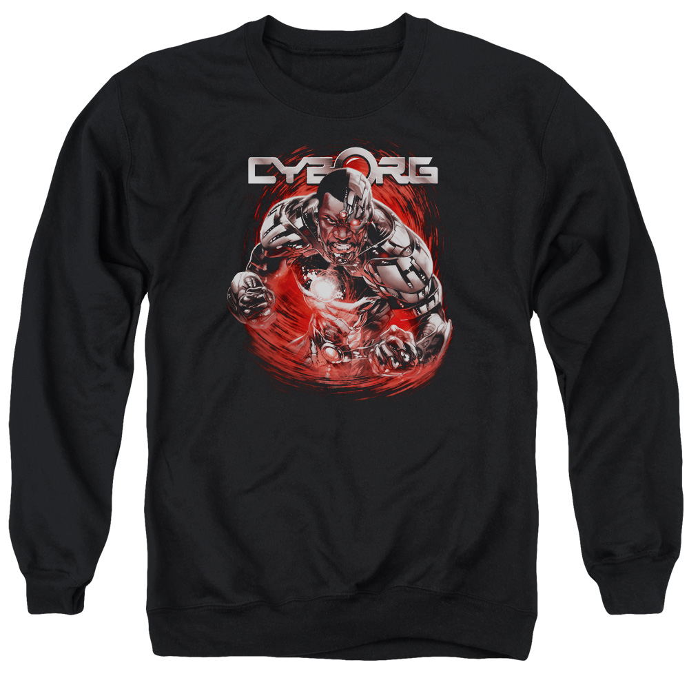 JLA705-AS-2 JLA Engaged Adult Crewneck Sweatshirt, Black - Medium