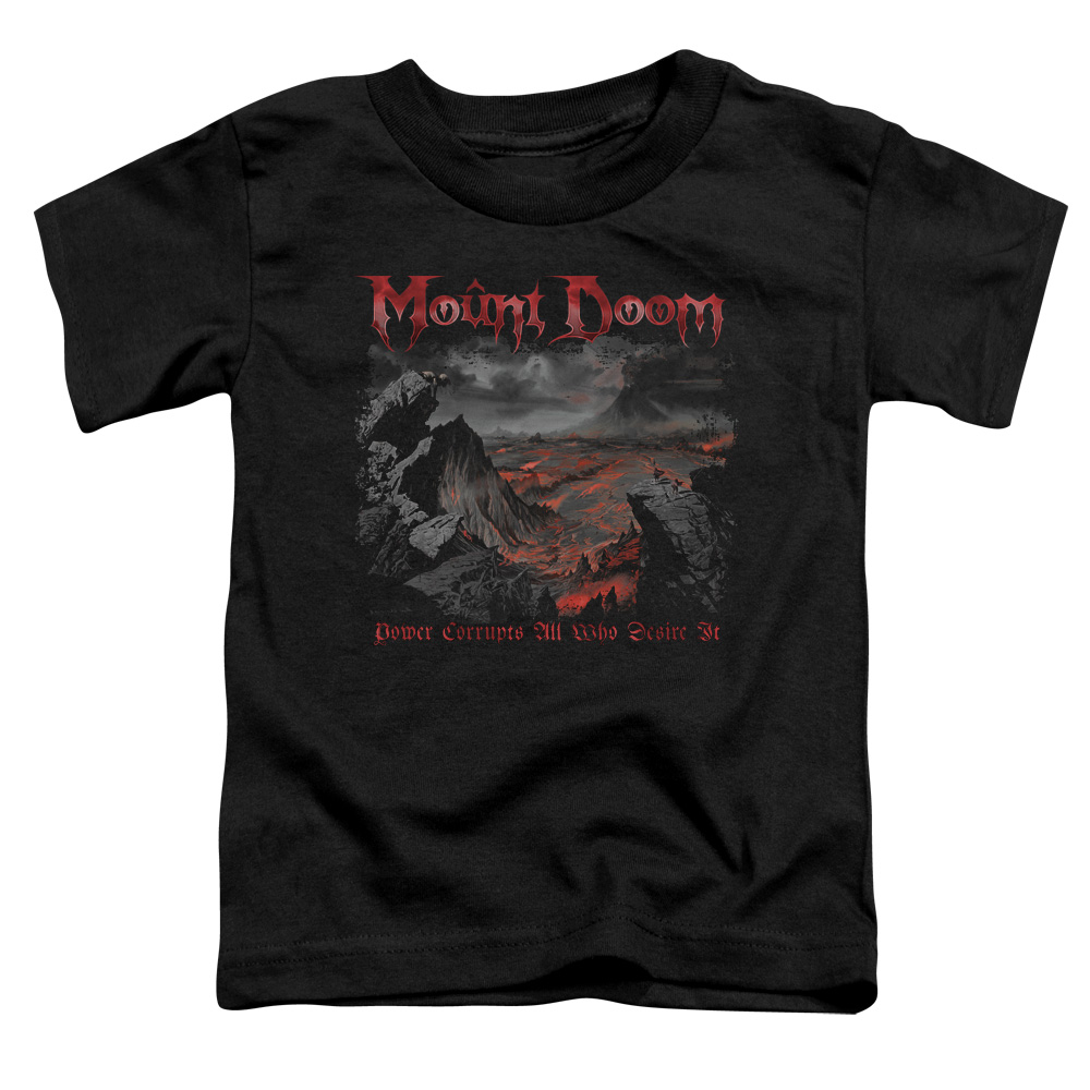 LOR1064-KT-1 Lord of The Rings Power Corrupts Toddler Short Sleeve T-Shirt, Black - Large 4T