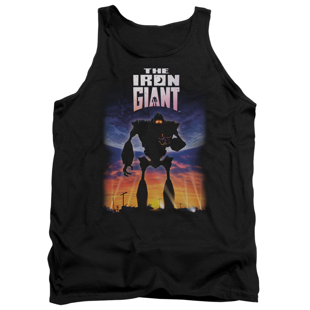 WBM209-TK-2 Iron Giant Poster Adult Tank Top, Black - Medium