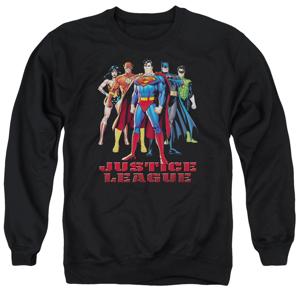 JLA106-AS-1 JLA In League Adult Crewneck Sweatshirt, Black - Small