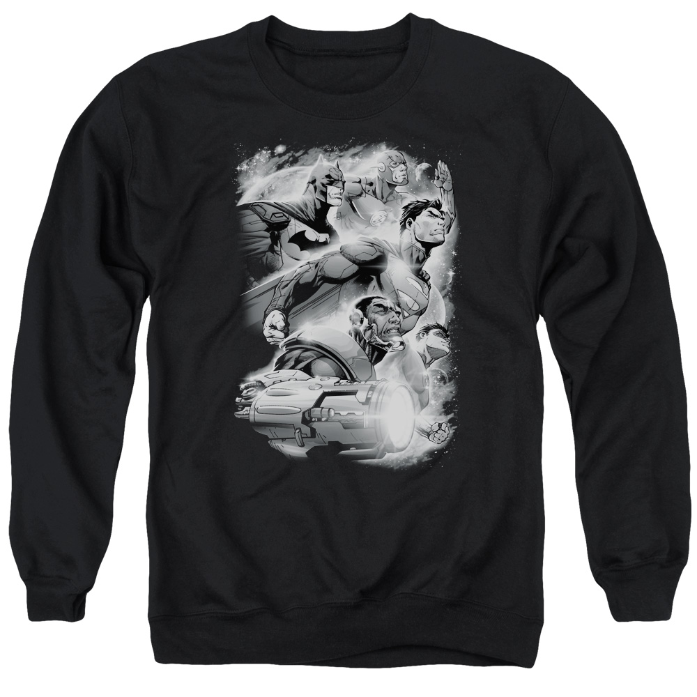 JLA376B-AS-2 JLA Atmospheric Adult Crewneck Sweatshirt, Black - Medium