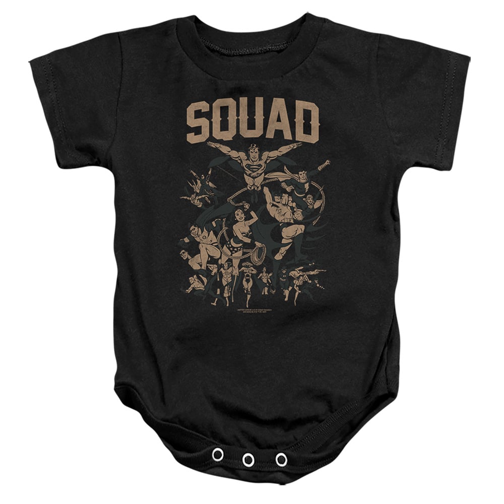 JLA1420-SS-4 Justice League Squad 1 Infant Snapsuit, Black - Extra Large - 24 Month