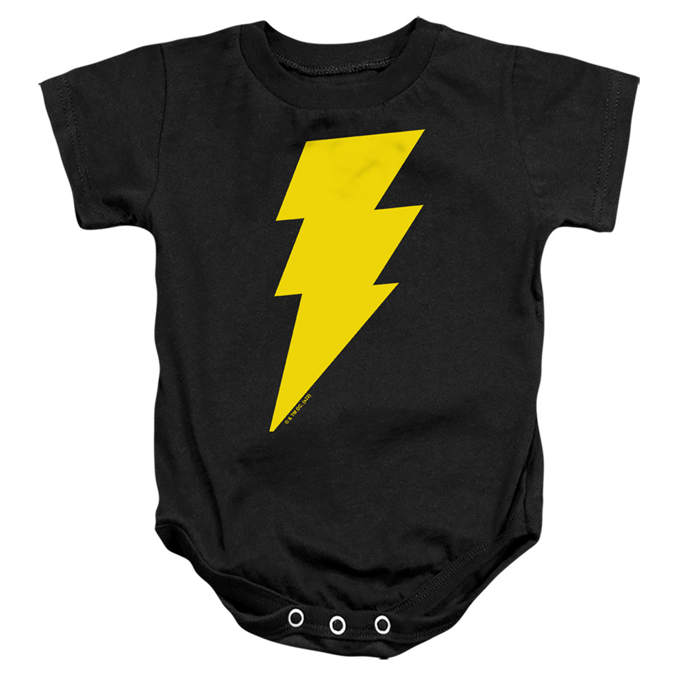 JLA1484-SS-2 Justice League Black Adam Bolt Infant Snapsuit, Black - Medium - 12 Month