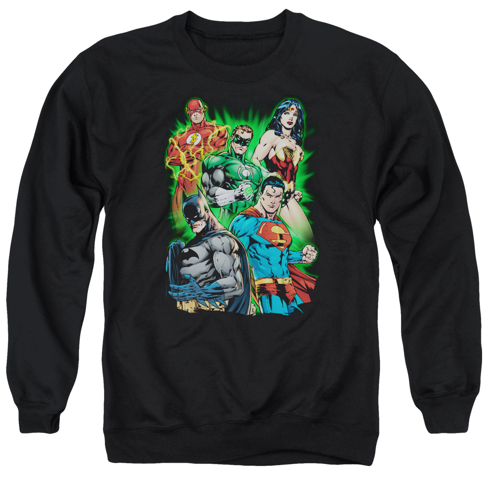 JLA361-AS-2 JLA Will Power Adult Crewneck Sweatshirt, Black - Medium