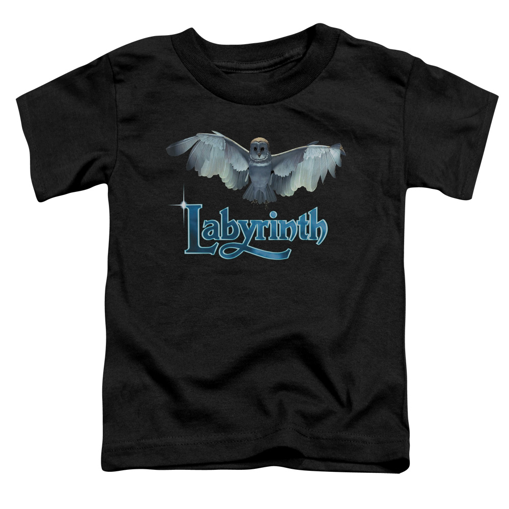 LAB119-KT-1 Labyrinth Title Sequence Toddler Short Sleeve T-Shirt, Black - Large 4T