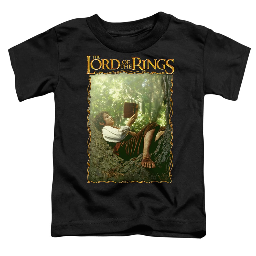 LOR1151-TT-2 Lord of The Rings Reader Frodo Toddler Short Sleeve T-Shirt, Black - Medium 3T