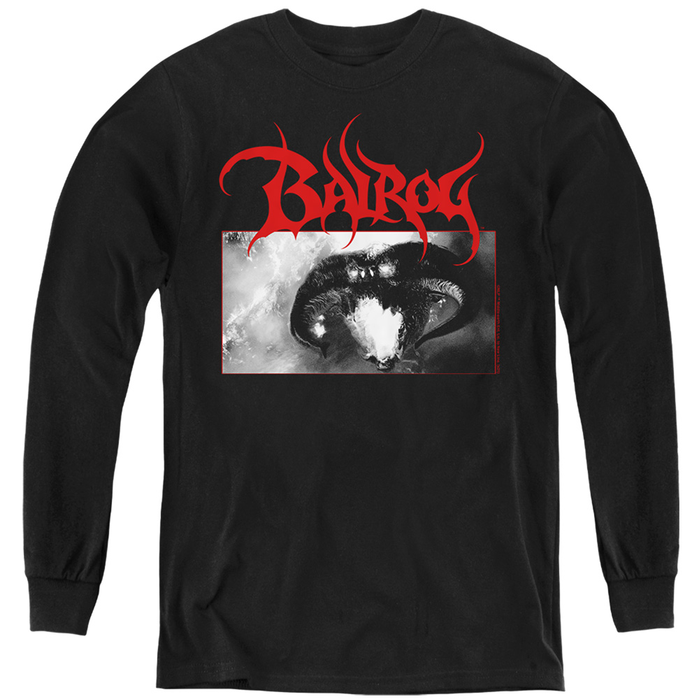 LOR1156-YL-1 Lord of The Rings Balrog Long Sleeve Youth T-Shirt, Black - Small