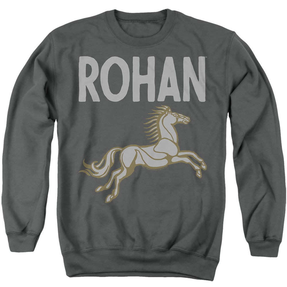 LOR1199-AS-5 Lord of The Rings The Riddermark Adult Crewneck Sweatshirt, Charcoal - 2X
