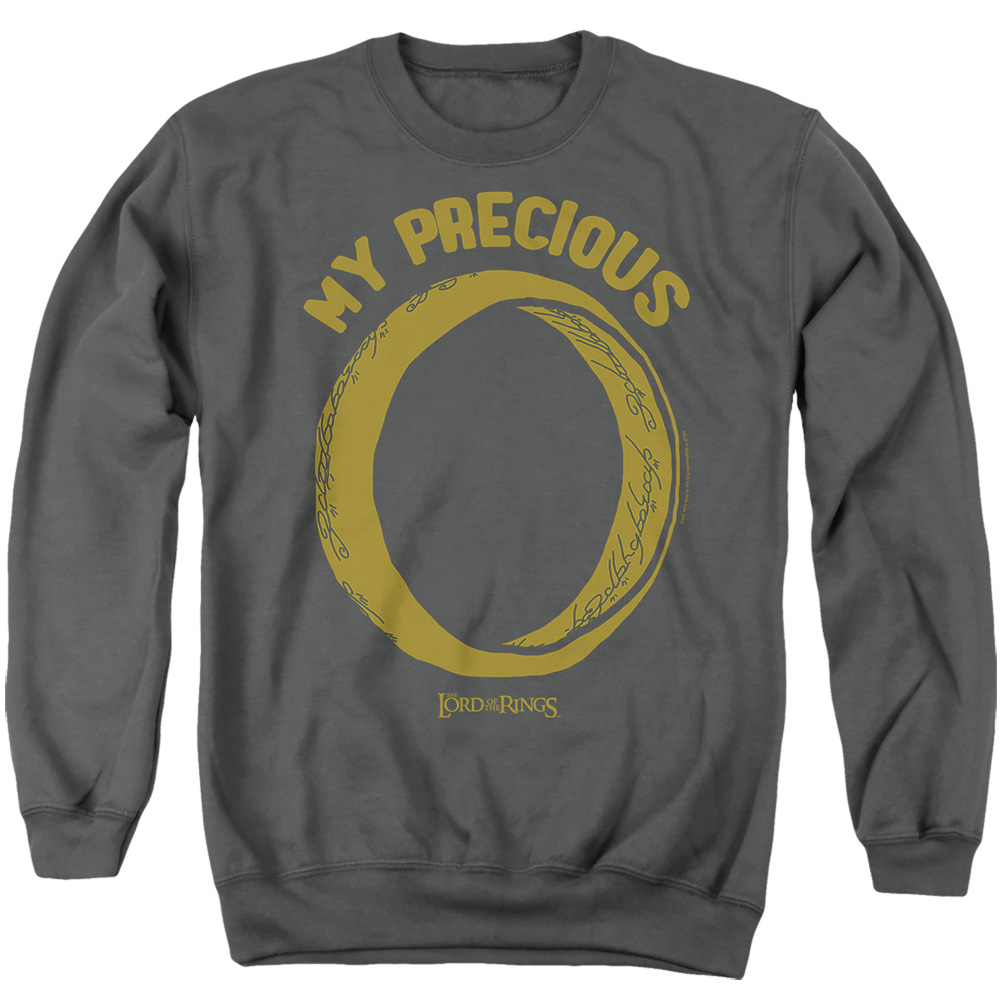 LOR1200-AS-4 Lord of The Rings The Gollum Adult Crewneck Sweatshirt, Charcoal - Extra Large