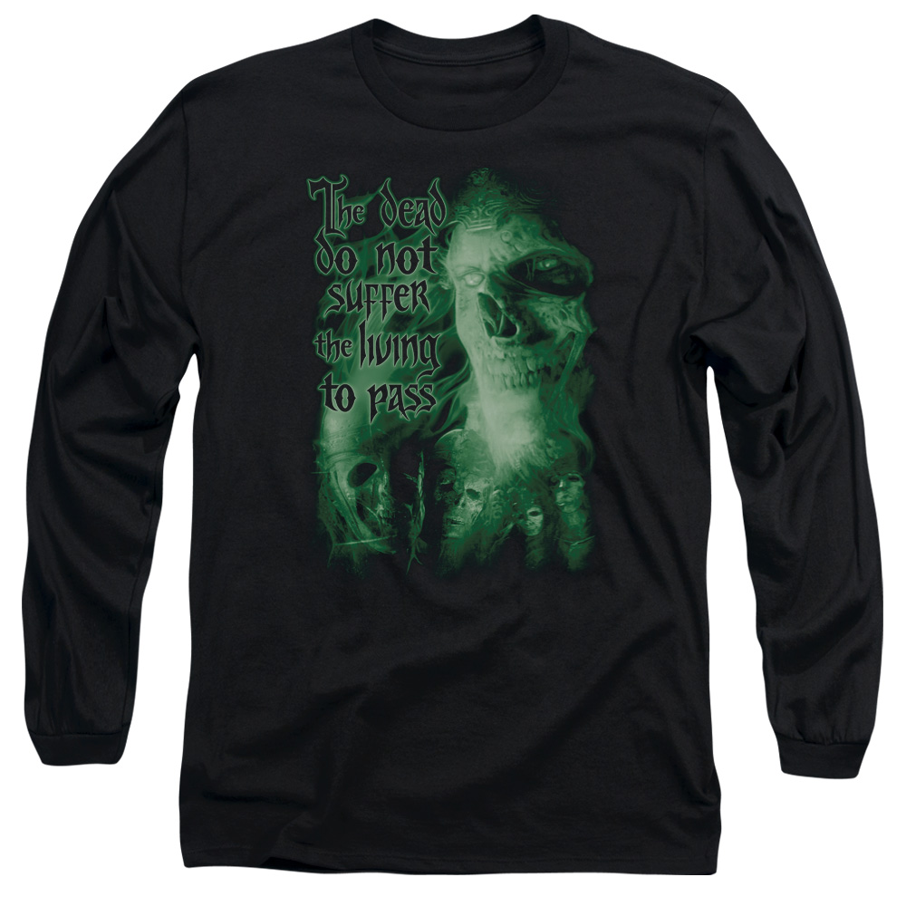 LOR3009-AL-6 Lord of The Rings King of The Dead Adult Long Sleeve T-Shirt, Black - 3X