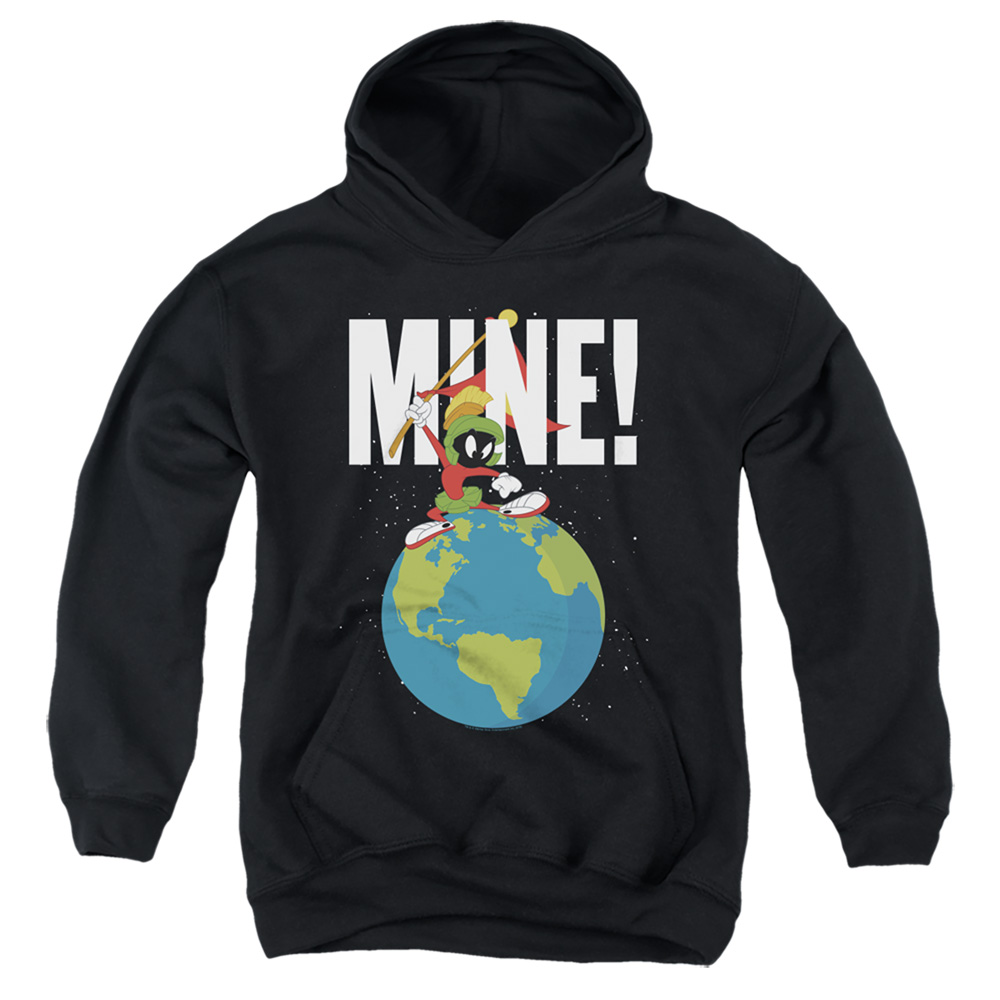 LT302-YFTH-2 Looney Tunes Mine Youth Hooded Sweatshirt, Black - Medium