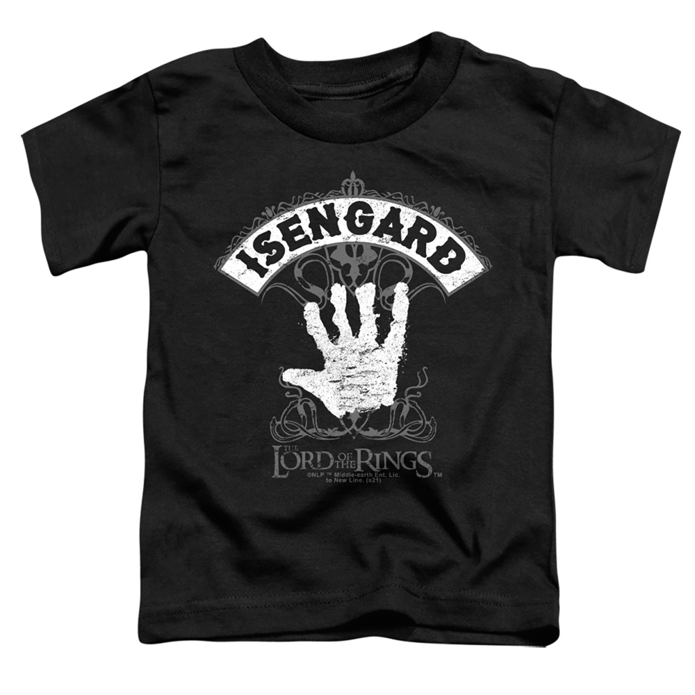 LOR1208-TT-2 Lord of The Rings Isengard Toddler Short Sleeve T-Shirt, Black - Medium 3T