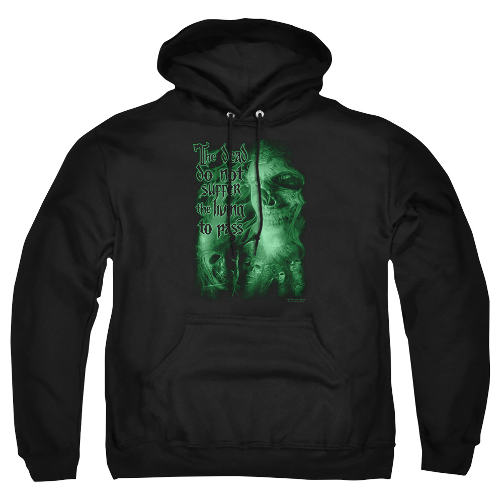 LOR3009-AFTH-7 Lord of The Rings King of The Dead Adult Pullover Hoodie, Black - 4X