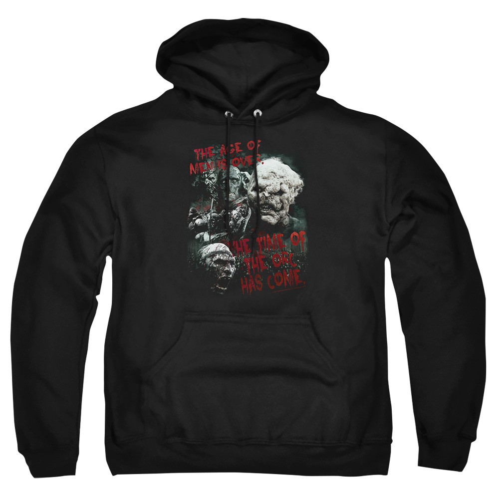 LOR3010-AFTH-8 Lord of The Rings Time of The Orc Adult Pullover Hoodie, Black - 5X