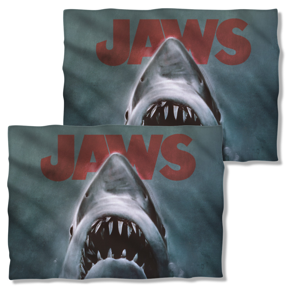 UNI857FB-PLO1-0 20 x 28 in. Jaws Shark Pillow Case, White