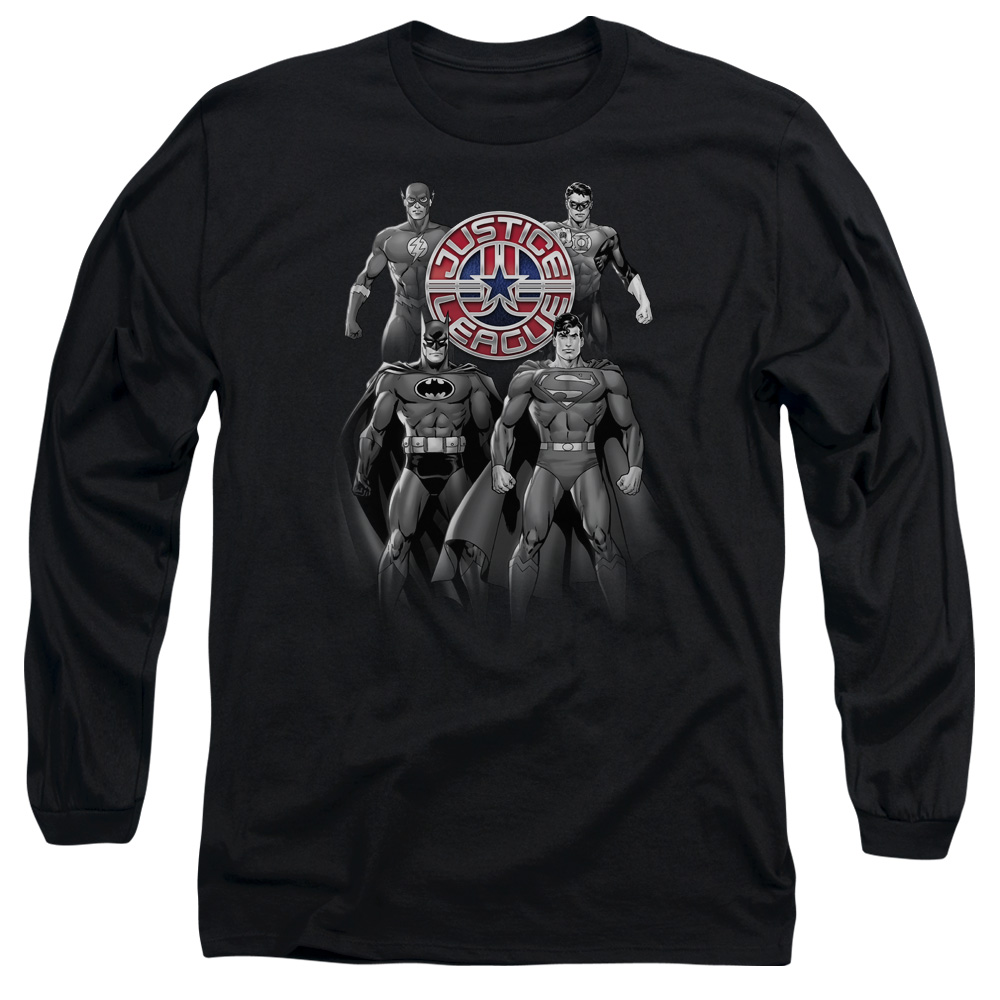 JLA114-AL-6 JLA Shades of Gray Adult Long Sleeve T-Shirt, Black - 3X