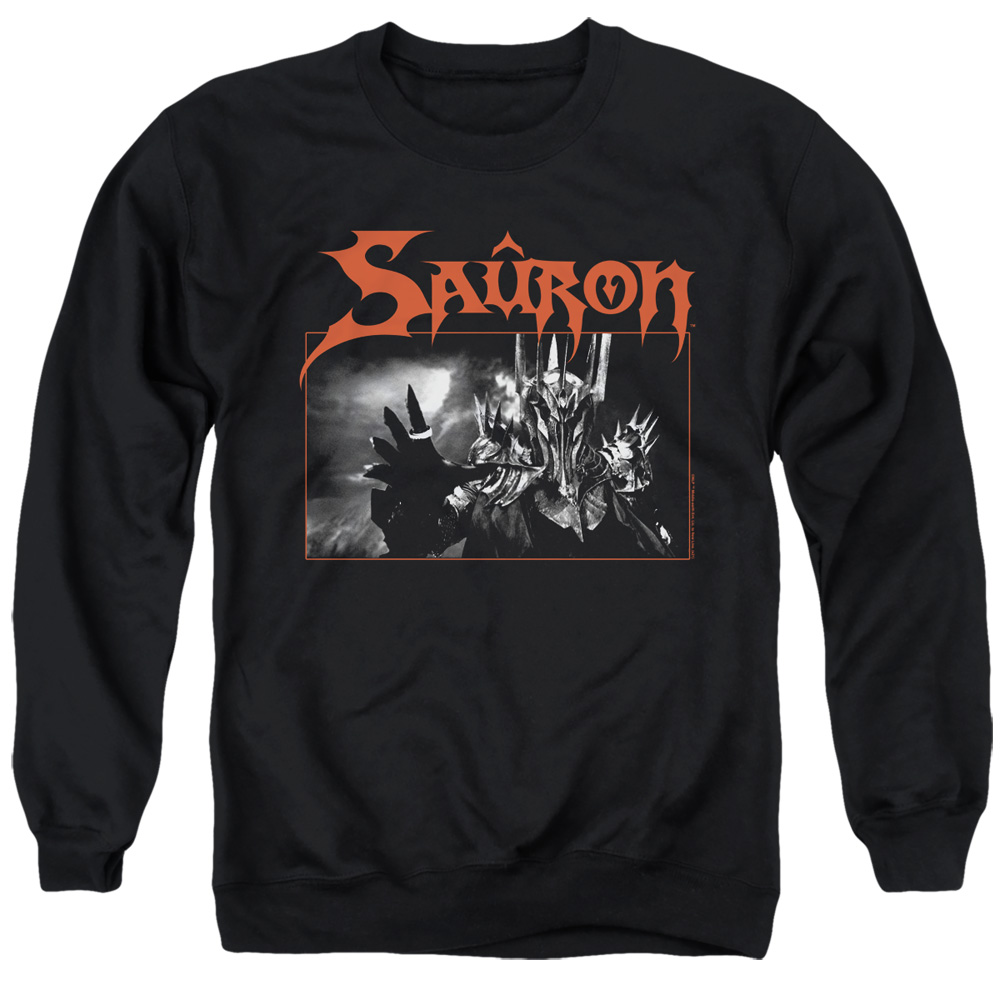 LOR1152-AS-6 Lord of The Rings Sauron Adult Crewneck Sweatshirt, Black - 3X