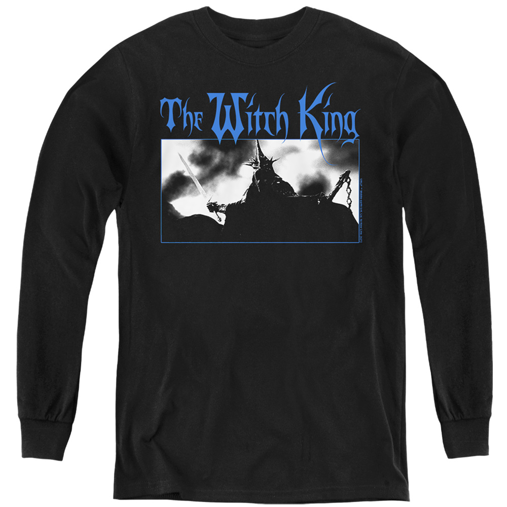LOR1155-YL-4 Lord of The Rings The Witch King Long Sleeve Youth T-Shirt, Black - Extra Large