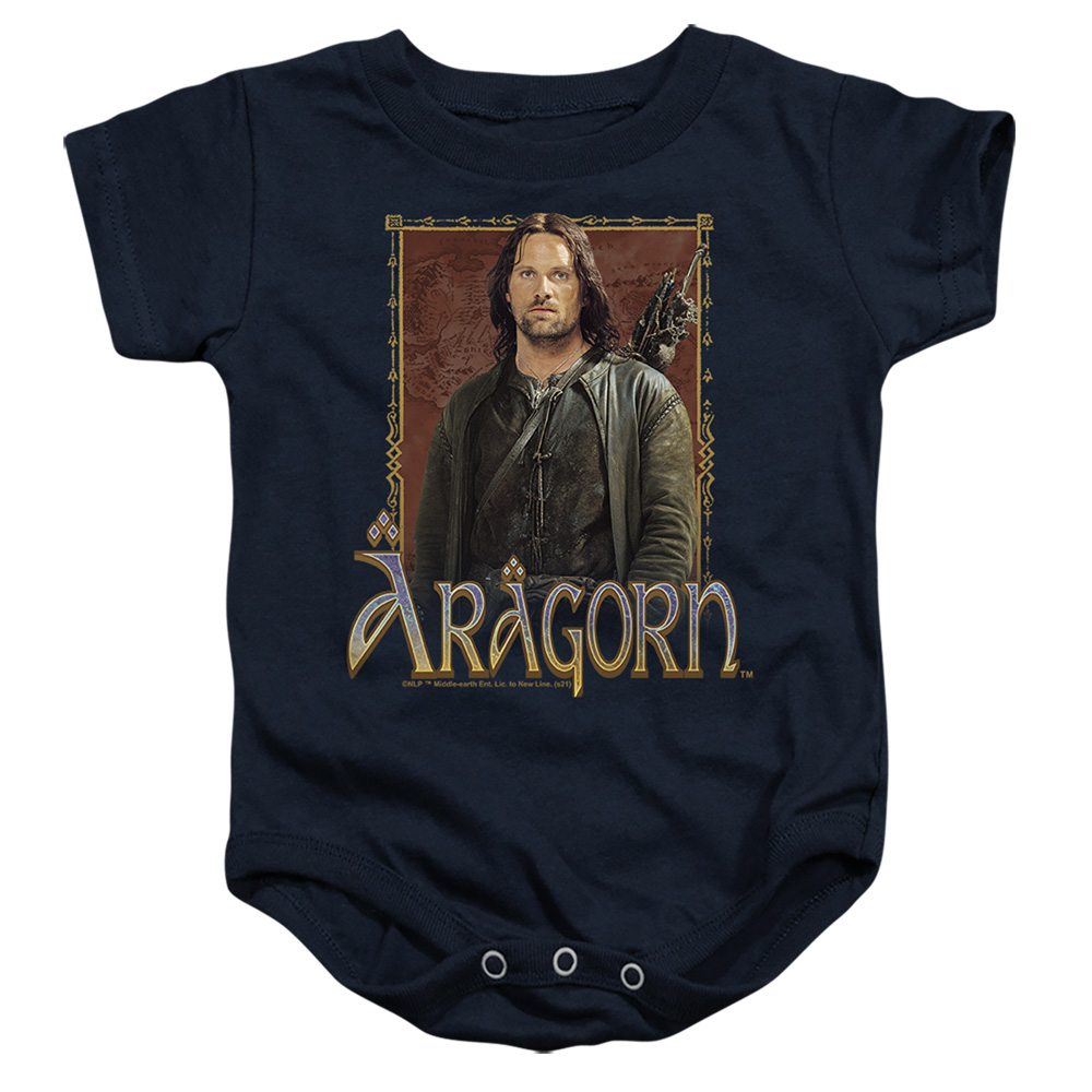 LOR2032-SS-3 Lord of The Rings Aragorn Infant Snapsuit, Navy - Large - 18 Month