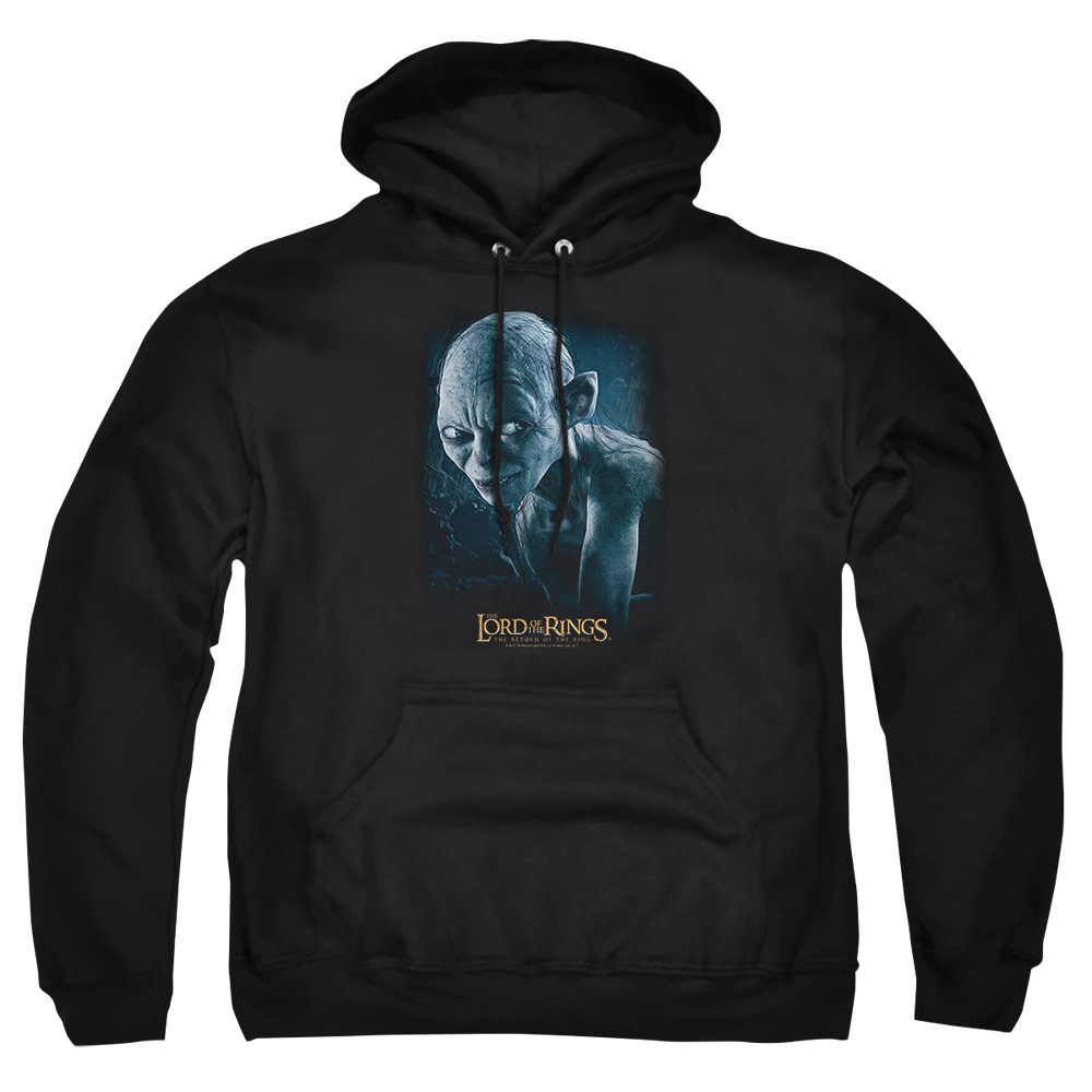LOR3015-AFTH-8 Lord of The Rings Sneaking Adult Pullover Hoodie, Black - 5X