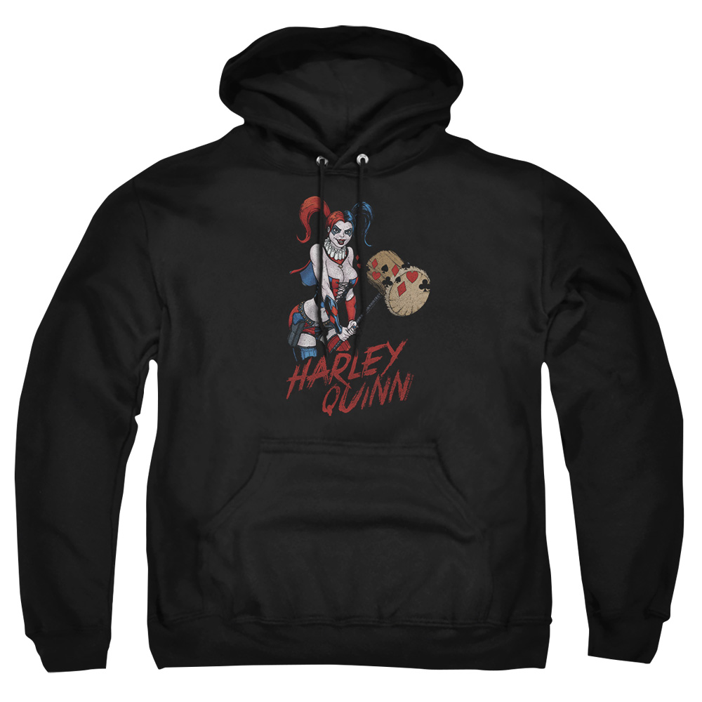 JLA636-AFTH-7 JLA Harley Hammer Adult Pullover Hoodie, Black - 4X