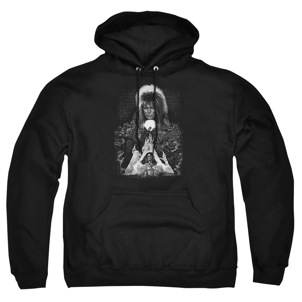 LAB140-AFTH-7 Labyrinth Castle Adult Pullover Hoodie, Black - 4X