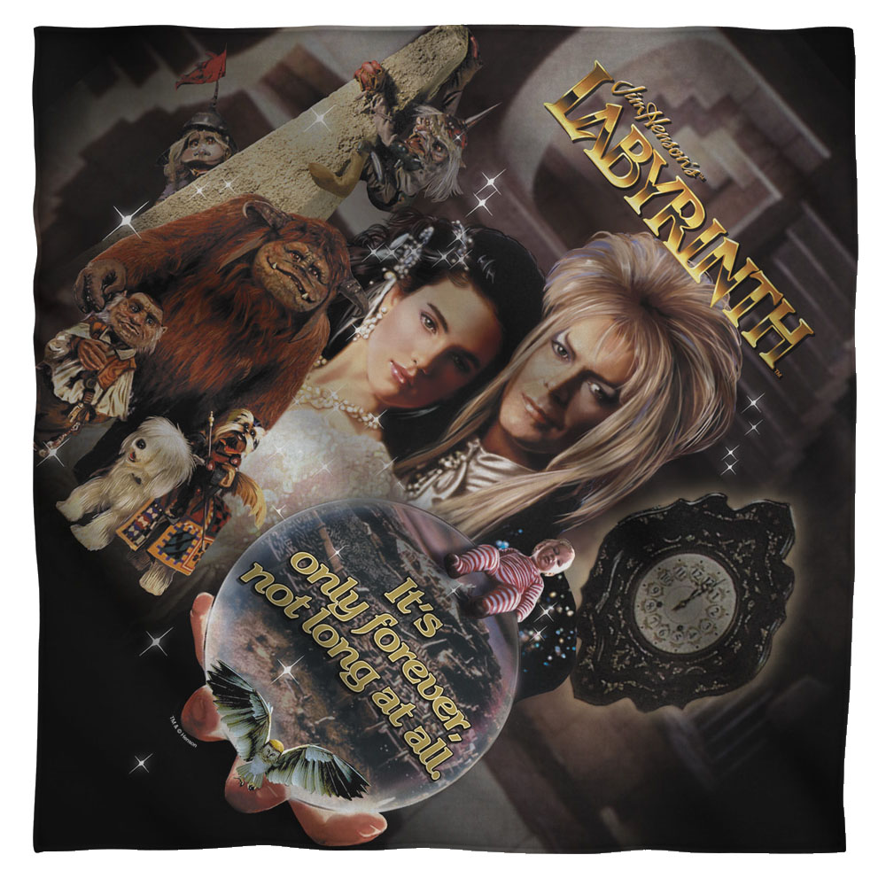 LAB158-BND1-0 22 x 22 in. Labyrinth Only Forever Bandana, White