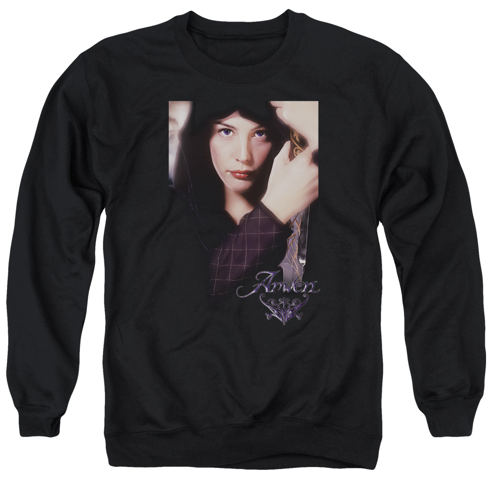 LOR3003-AS-2 Lord of The Rings Arwen Adult Crewneck Sweatshirt, Black - Medium