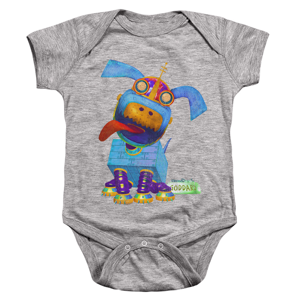 NICK731-SS-3 Jimmy Neutron Goddard Neon Infant Snapsuit, Athletic Heather - Large - 18 Month