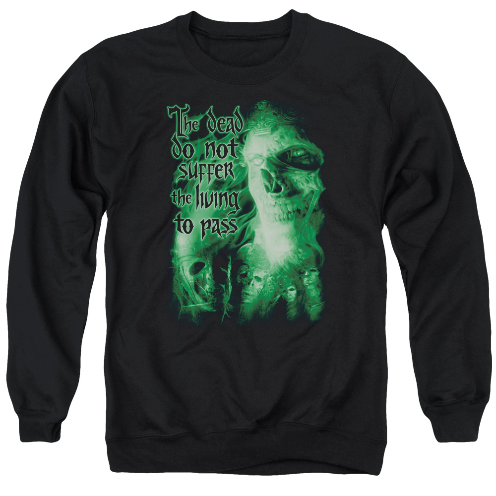 LOR3009-AS-2 Lord of The Rings King of The Dead Adult Crewneck Sweatshirt, Black - Medium