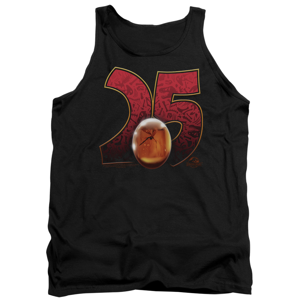 UNI1164-TK-2 Jurassic Park Amber Adult Tank Top, Black - Medium