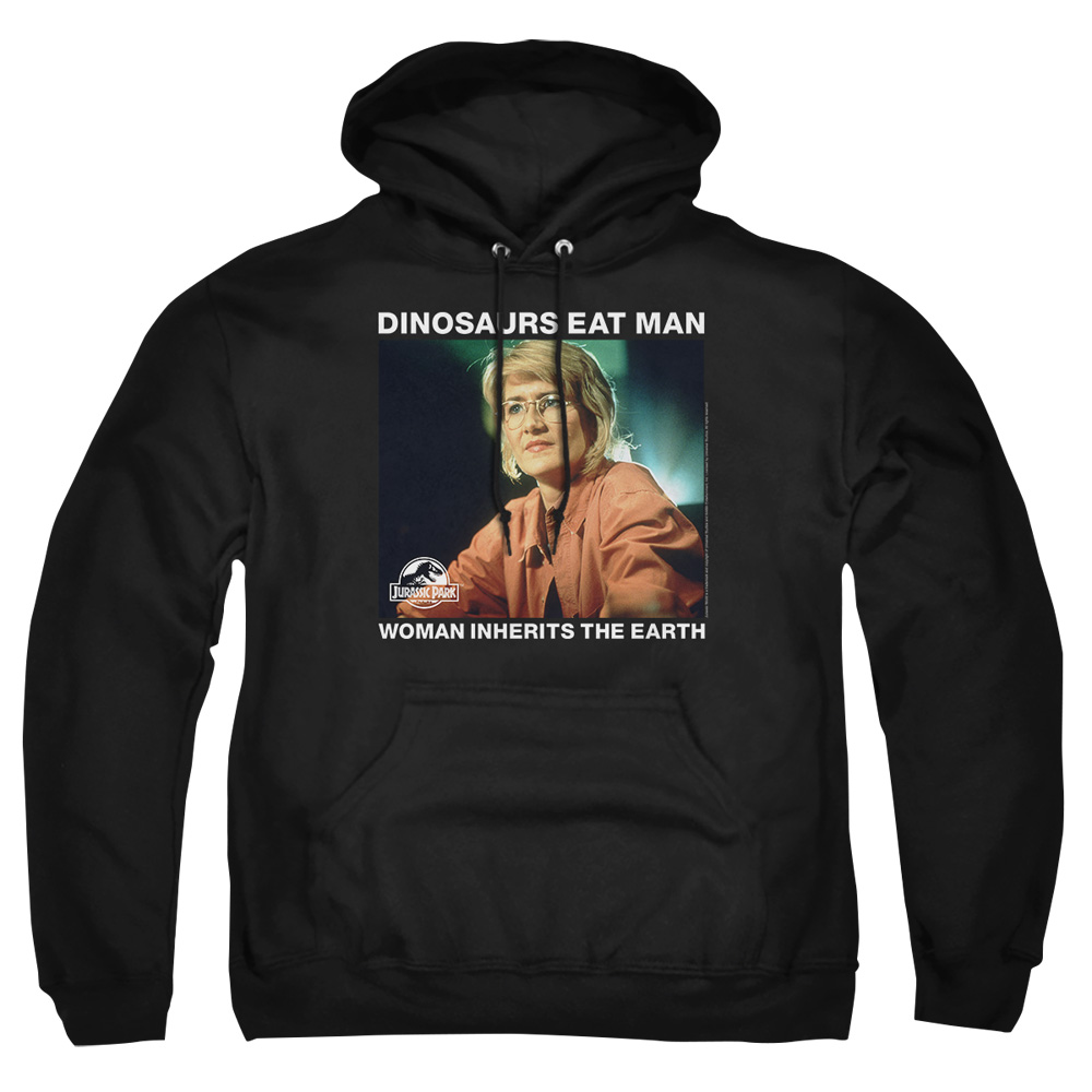 UNI1157-AFTH-2 Jurassic Park Inherit Adult Pullover Hoodie, Black - Medium