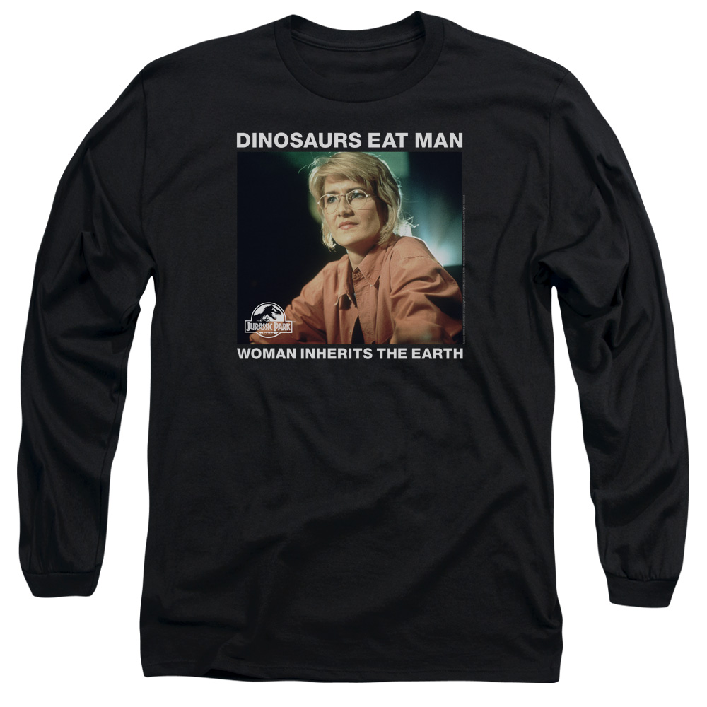 UNI1157-AL-6 Jurassic Park Inherit Adult Long Sleeve T-Shirt, Black - 3X