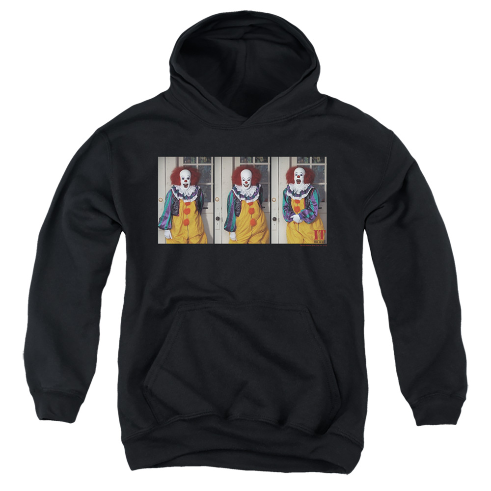 WBM879-YFTH-2 It 1990 Joke Youth Hooded Sweatshirt, Black - Medium