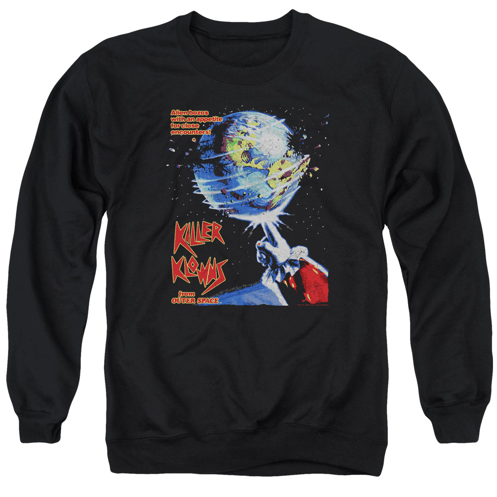 MGM330-AS-4 Killer Klowns From Outer Space Invaders Adult Crewneck Sweatshirt, Black - Extra Large