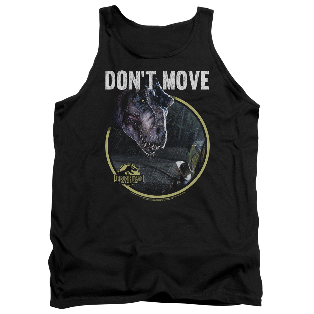 UNI1158-TK-2 Jurassic Park Dont Move Adult Tank Top, Black - Medium