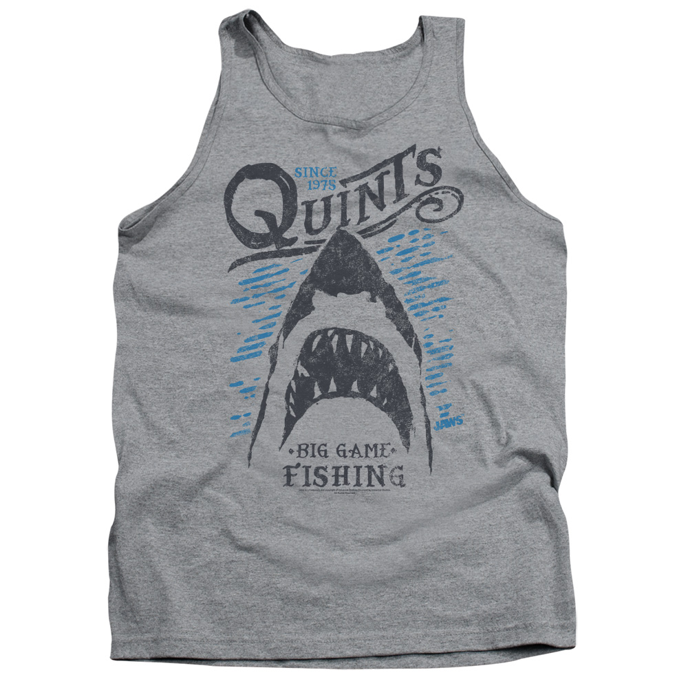 UNI1175-TK-2 Jaws Big Game Fishing Adult Tank Top, Athletic Heather - Medium